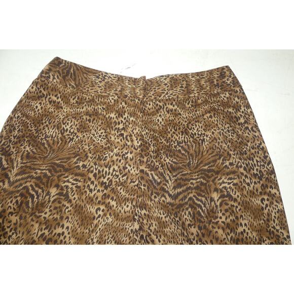 Norton McNaughton Leopard Pants Size 4P Petite Animal Print Stretch - Picture 2 of 8